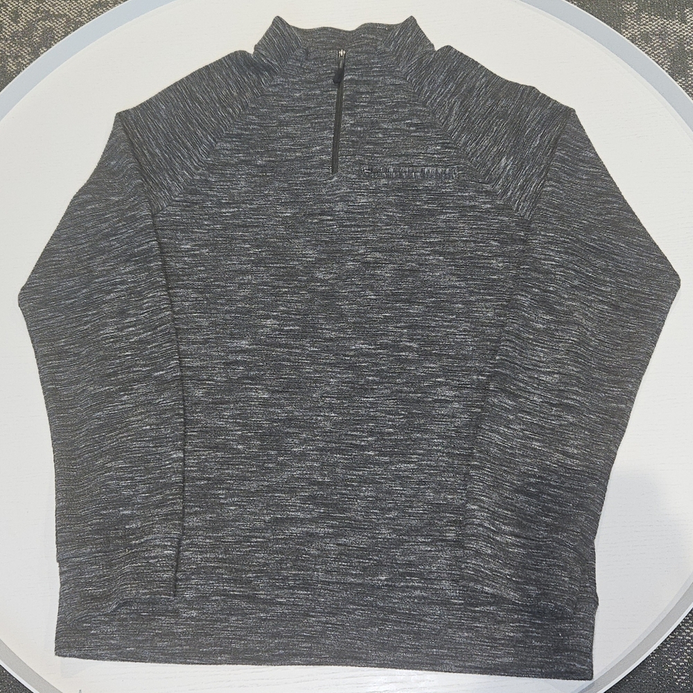 MARC ANTHONY Men's  Dark Gray Heathered 1/4 Zip Pullover Slim Fit Sz MED NWOT